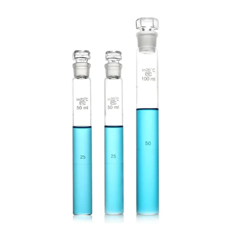 Laboratuvar Kullanımı Yüksek Şeffaflık 50ml Cam Kolorimetre Tüpü